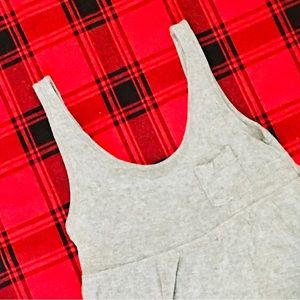 Jersey knit great grey girl pocket tank dress - 10 12 summer vibes knee …